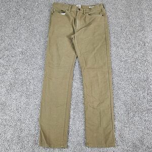 Flint & Tinder Pants Mens 32x30 Beige Regular Straight Chino Organic 5 Pocket